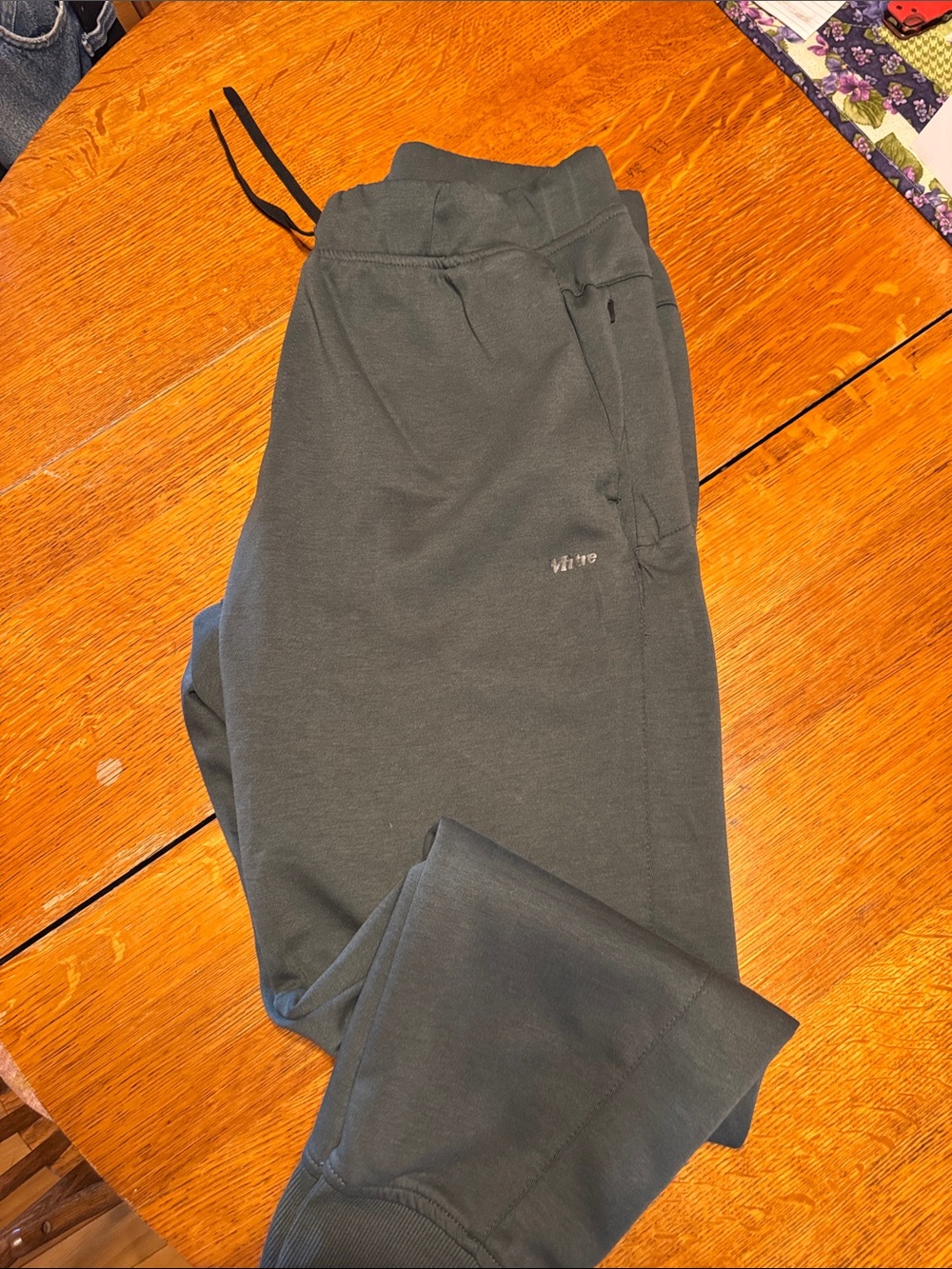 Men's Dark Green Drawstring Jogger Sweatpants